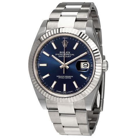 blue face rolex oyster perpetual datejust